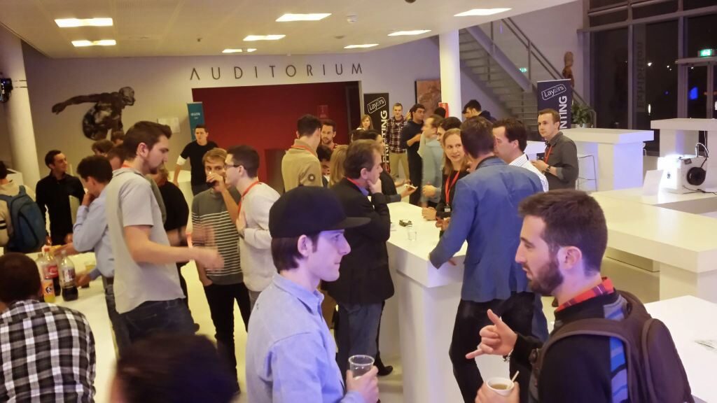 During one of the breaks at Startup Weekend, food and drinks and information shared