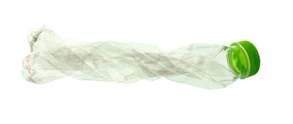 recycle plastic bottle isolated with clipping path