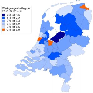 Verwachte werkgelegenheidsgroei 2017