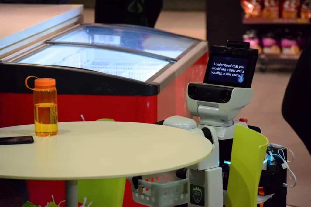 Zorgrobot HERO asks for confirmation. Photo: Tech United.