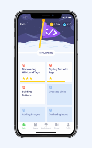 Programmieren lernen, App, Mimo