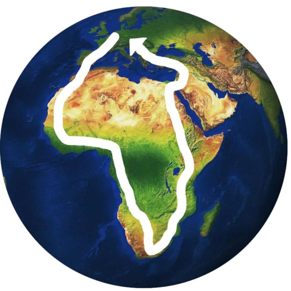 De route die Cox en Van Pel afleggen