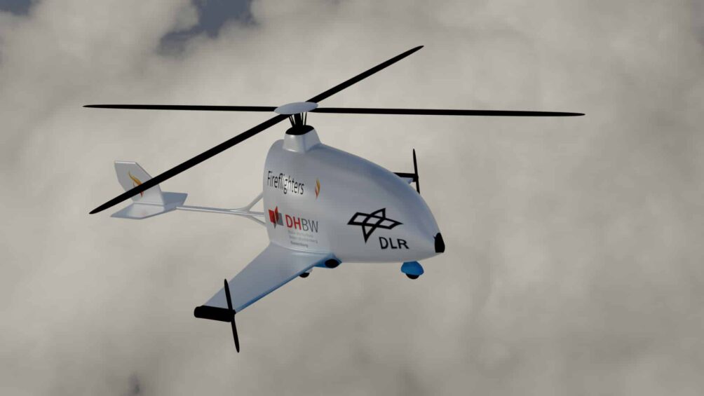 An autonomous flying helicopter for fighting fires from Ravensburg