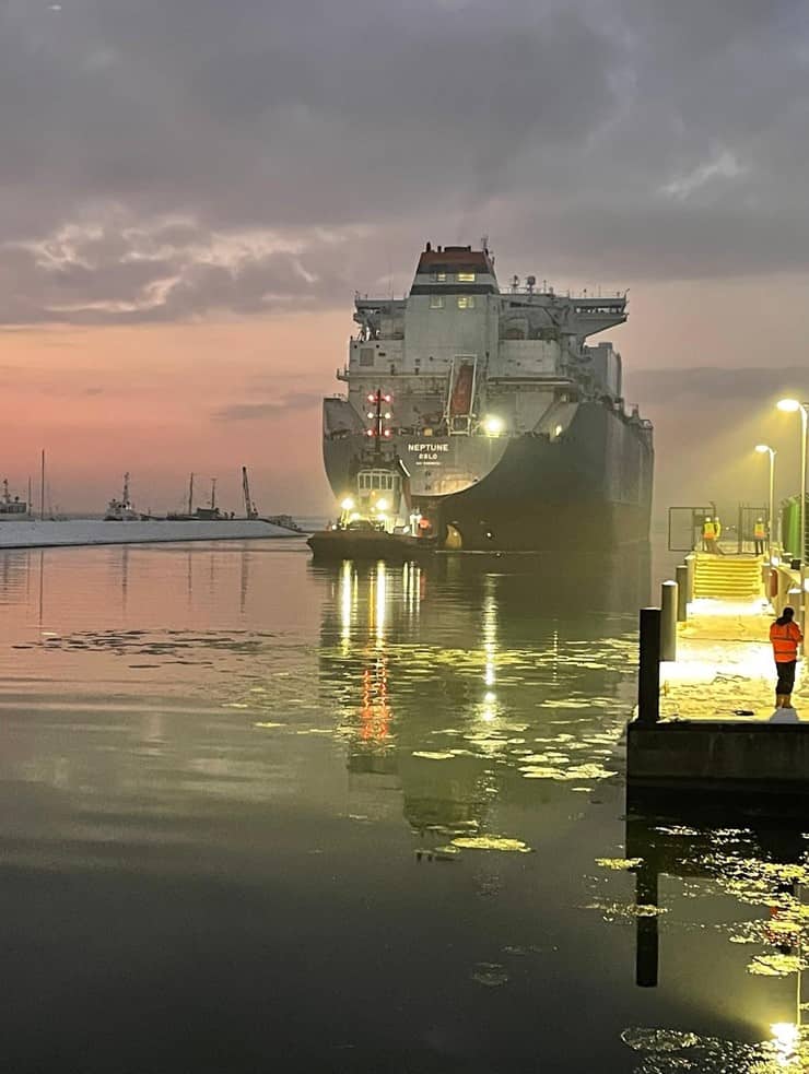 Ankunft der Neptun in Lubmin.
