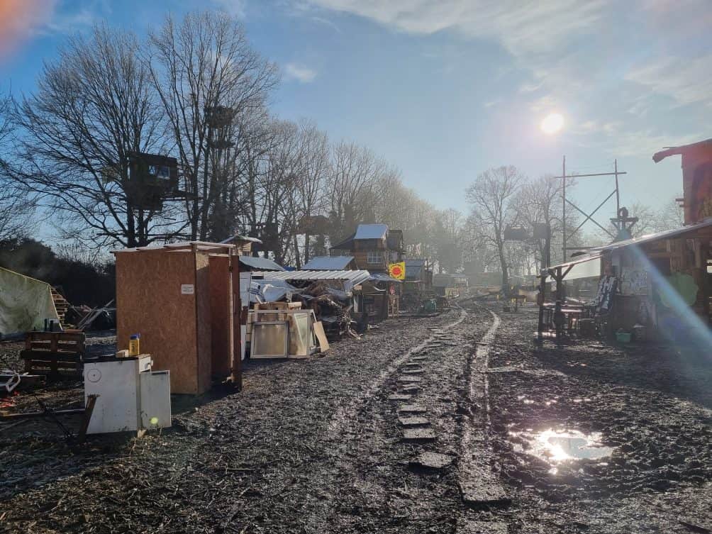 The protesters'camp in Lützerath.