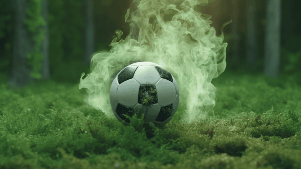 AI-generated image of a carbon neutral soccer ball