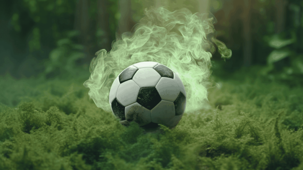 AI-generated image of a carbon neutral soccer ball