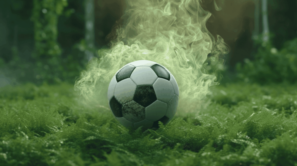 AI-generated image of a carbon neutral soccer ball