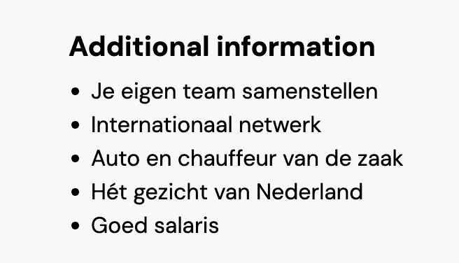 vacature