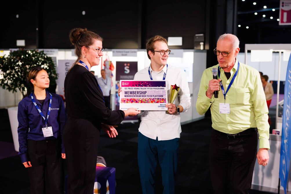Koen Pijnacker (Aero Delft), winnaar van de Young Talent Pitch Award, Precisiebeurs 2024 - Foto © Bram Saeys